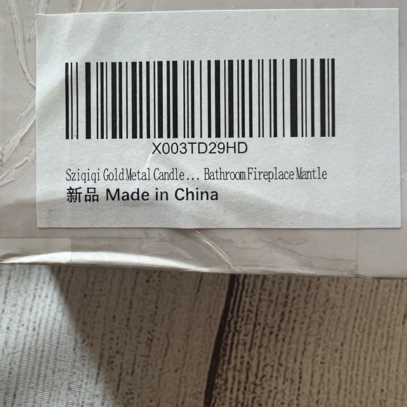 Sziqiqi Gold Metal Candle Holders – Set of 2 – NWOT – Modern Faceted Design - Picture 6 of 6